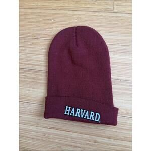 Harvard Crimson Hat Beanie Mens Maroon NCAA Knit Cuffed